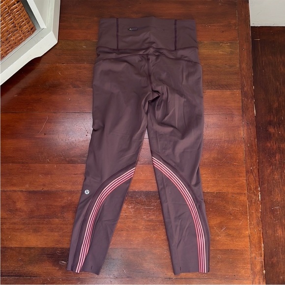 Like New Lululemon Speed Limit Crop 23" Cherry Cola EUC - Picture 2 of 13